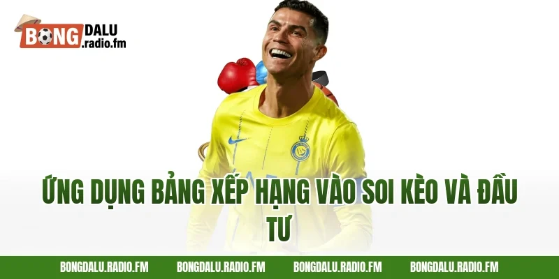 Ứng dụng bảng xếp hạng vào soi kèo và đầu tư
